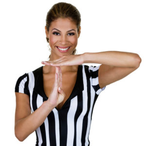 Does the coach need a coach? Female referee signaling time out